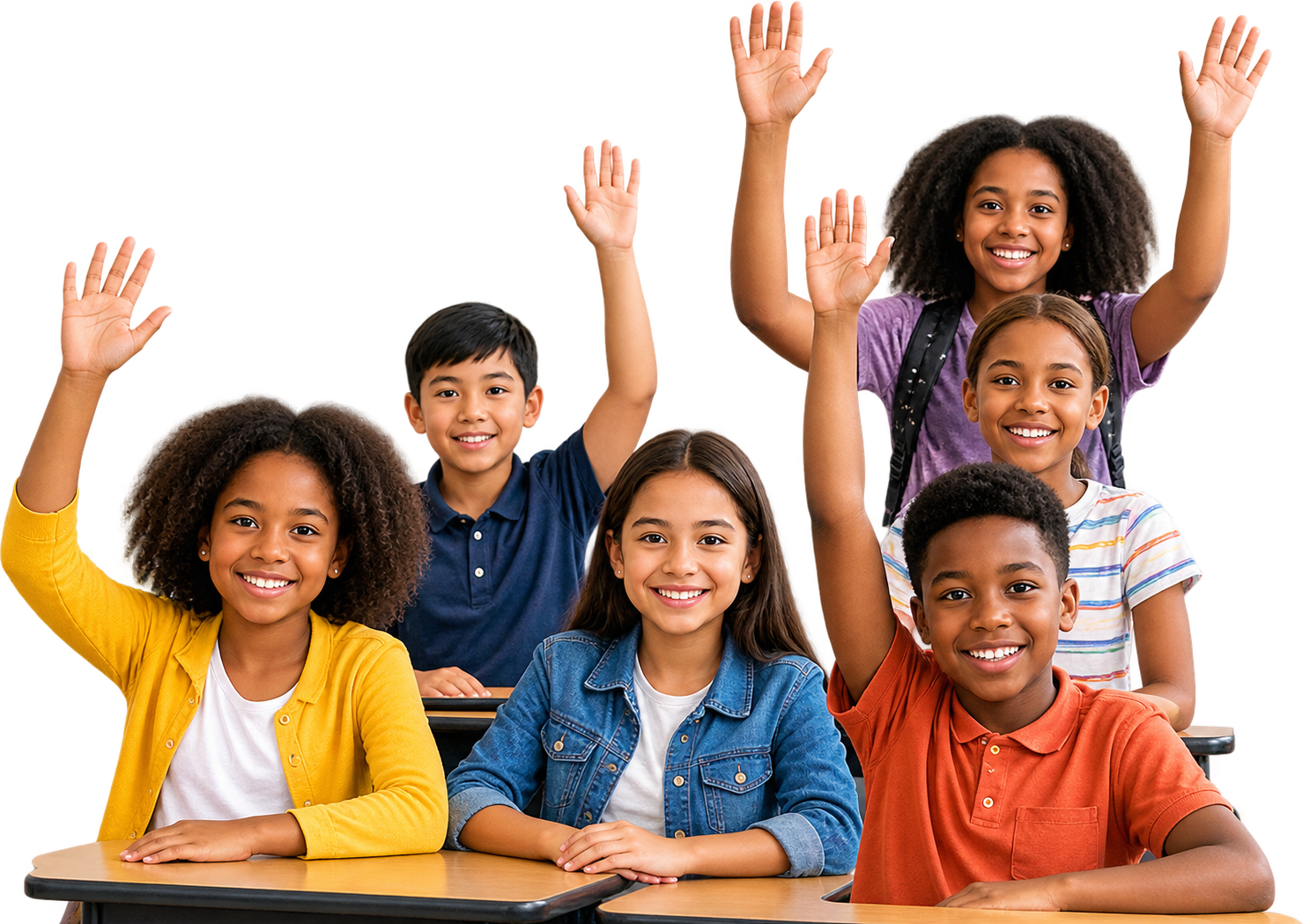 Children attending school, at the heart of the PRESENT! program